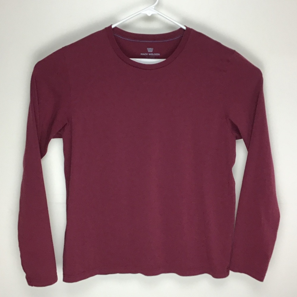 Mack Weldon Pima Cotton Red Long Sleeve Tee 2XL